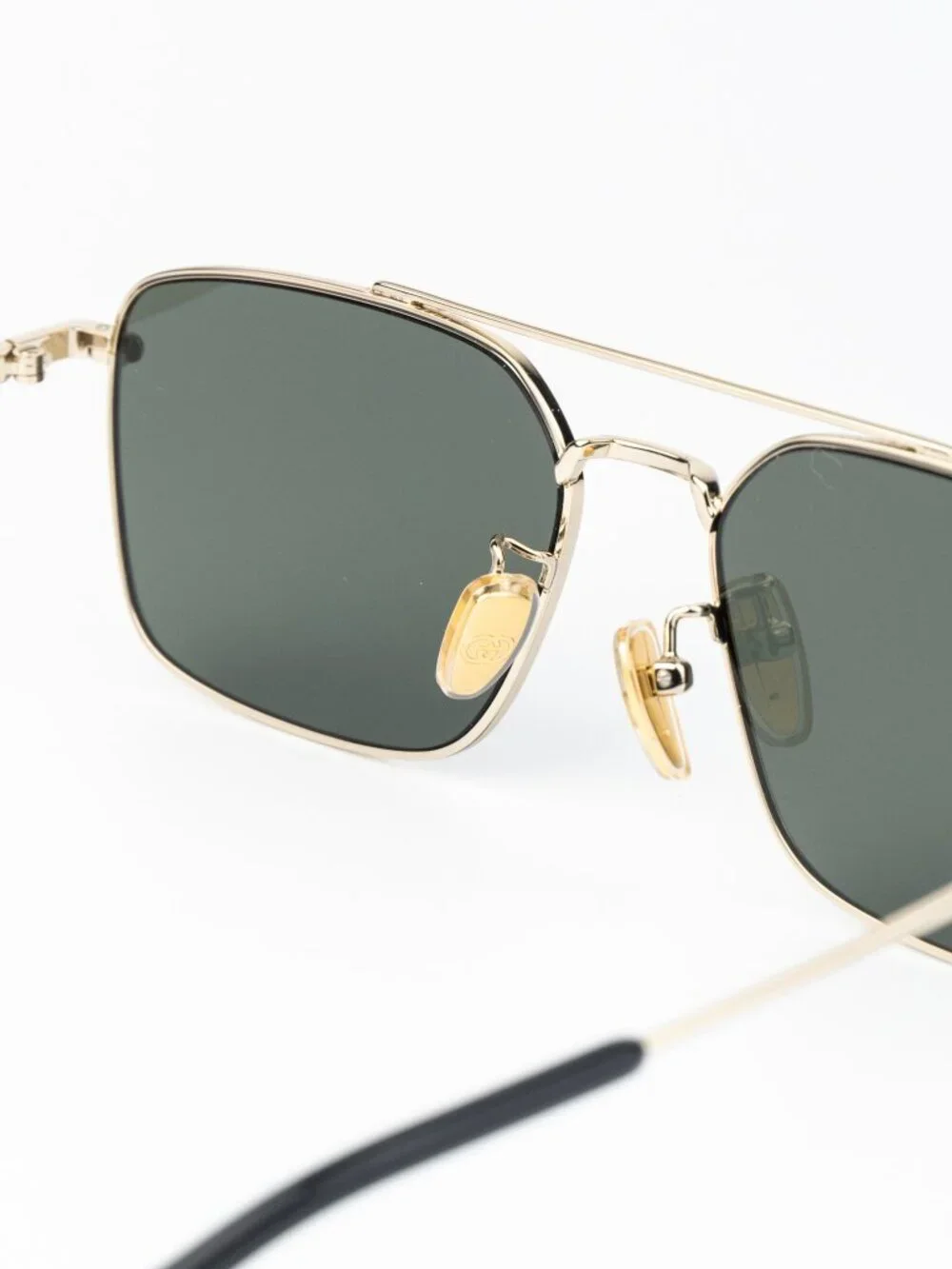 Gucci Men Sunglasses Gold Grey Rectangular GG1957SA 001 NEW AUTHENTIC